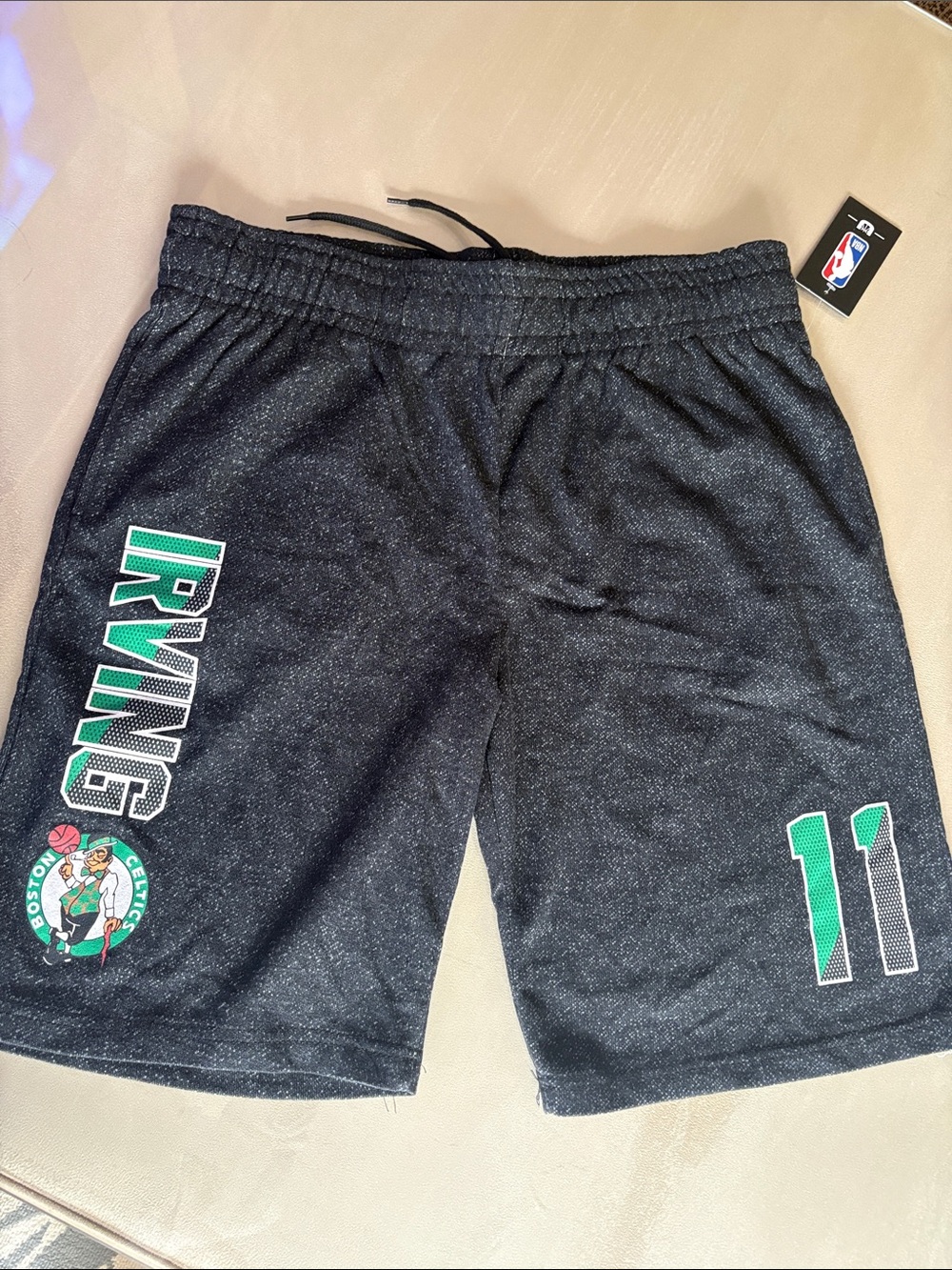 NBA Kyrie Irving Black and Green Men’s Basketball Shorts